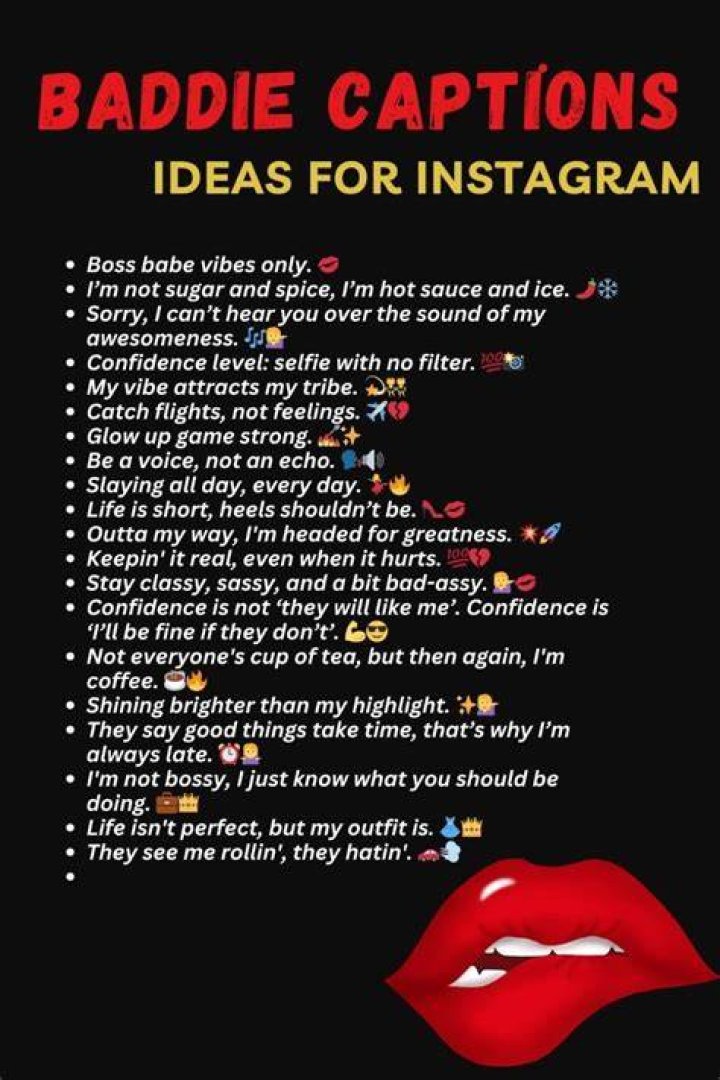 100 Baddie Captions for Instagram Good instagram captions, Witty