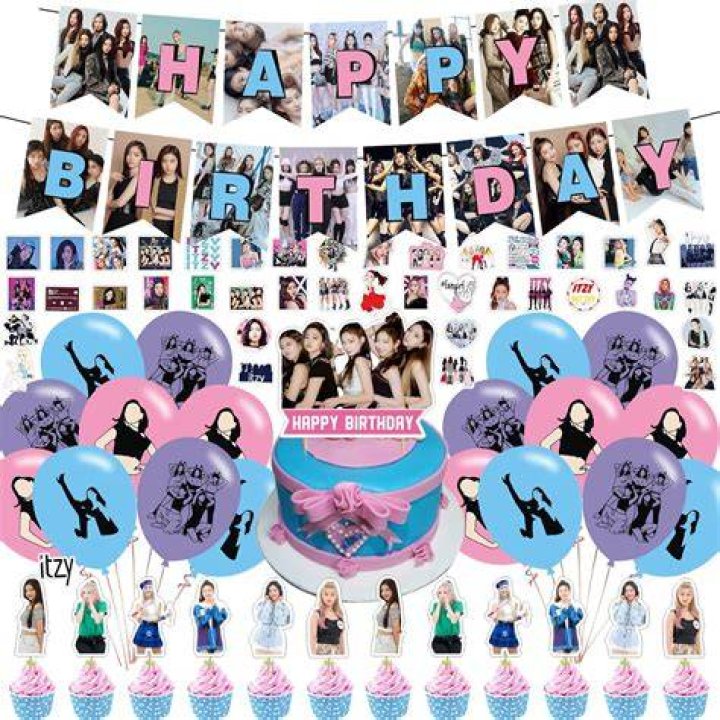 82 Pcs ITZY Birthday Party Supplies, Crazy Lover ITZY Party Decorations