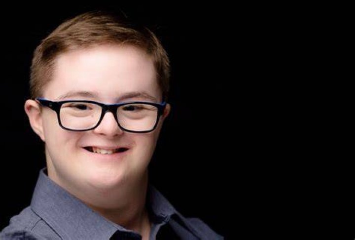 American actor and Down syndrome advocate Chris Burke, wearing a
