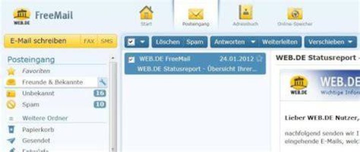 Beispiellos Erholung Meinung freemail posteingang Scharf Am&uuml;sement