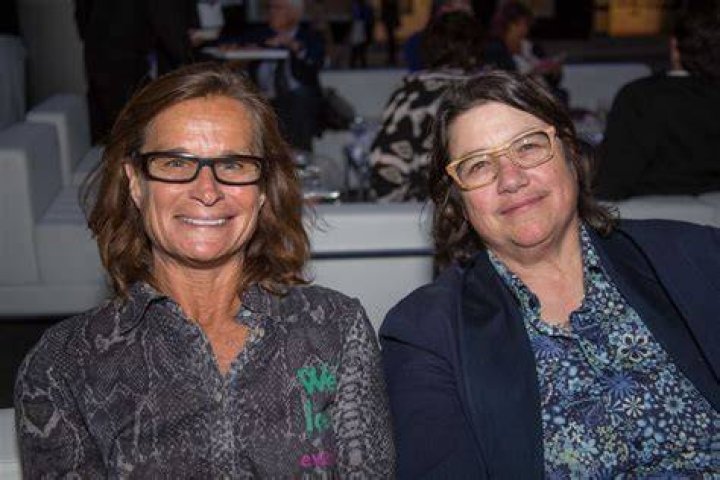 Bonnie Stoll and Catherine Opie at a BMW reception at Paris Photo LA on