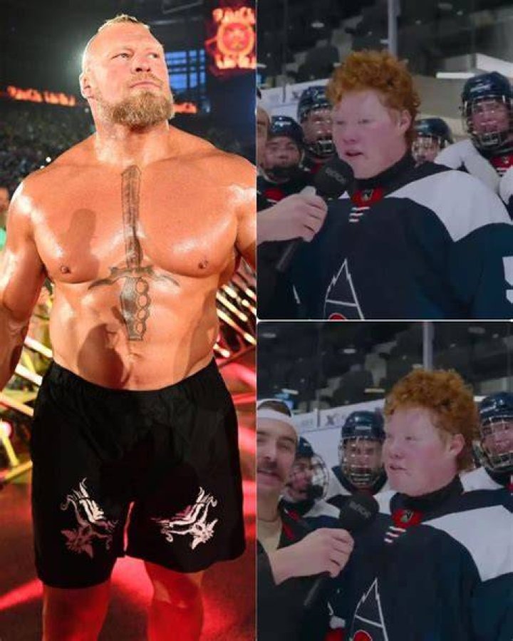Brock Lesnar&rsquo;s son looks set to join WWE as 6ft 4in Luke posts from