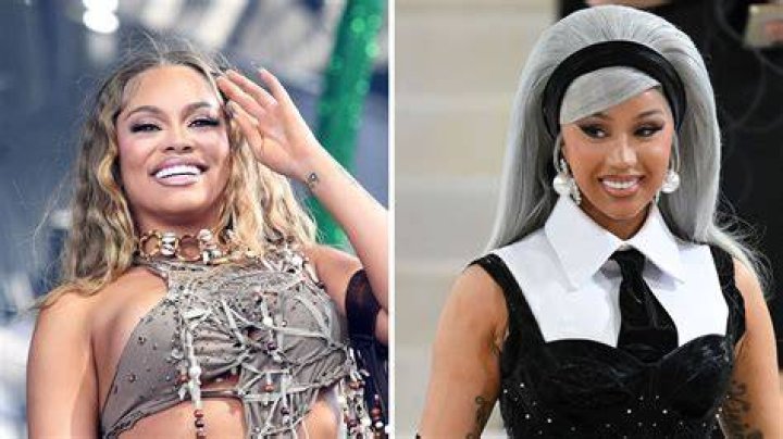 Cardi B and Latto Are Twinning With ButtLength Blonde Hair in “Put It