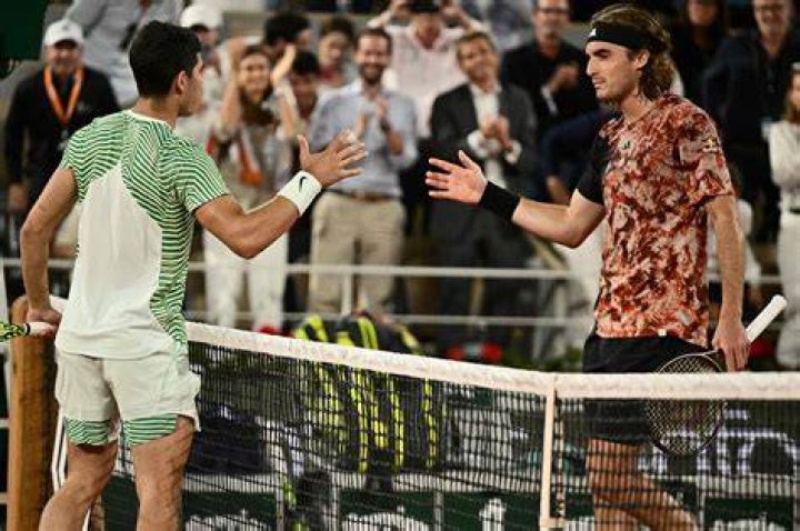 Carlos Alcaraz and Stefanos Tsitsipas share the love in Barcelona