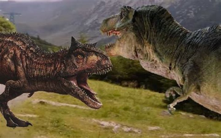 Carnotaurus and Trex at the Paleontology Gallery, Museum National d