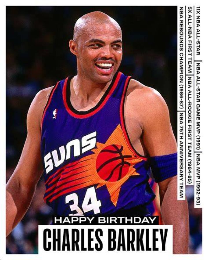 Charles Barkley Birthday 2025 (February 20, 2025) Year In Days