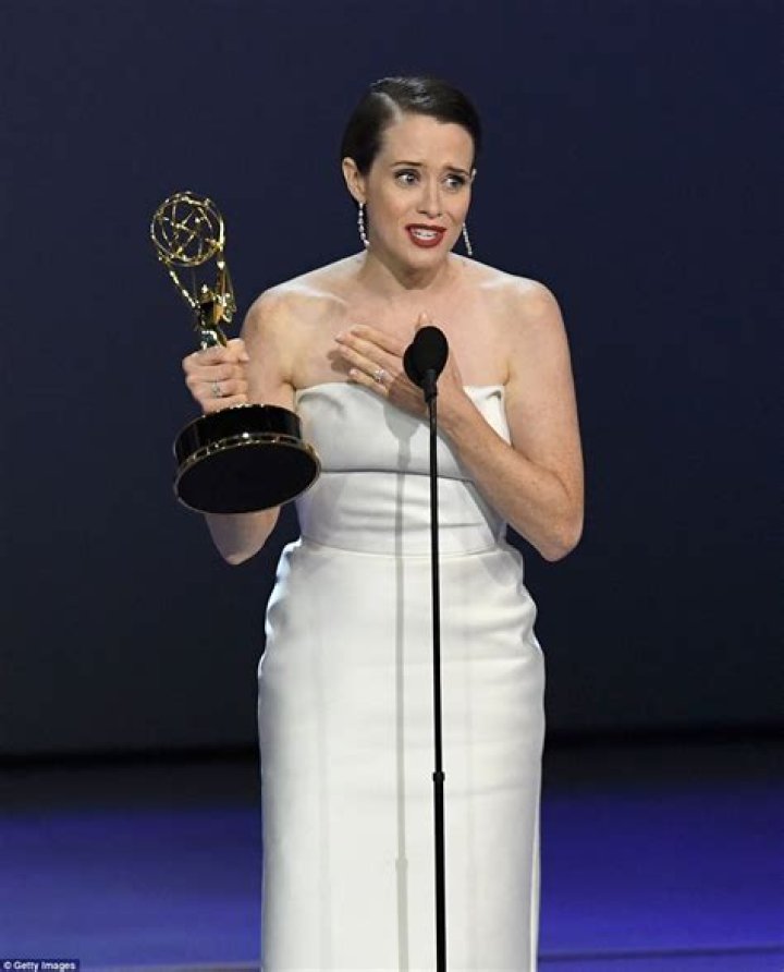 Claire Foy fights tears as she wins first Emmy Award for The Crown