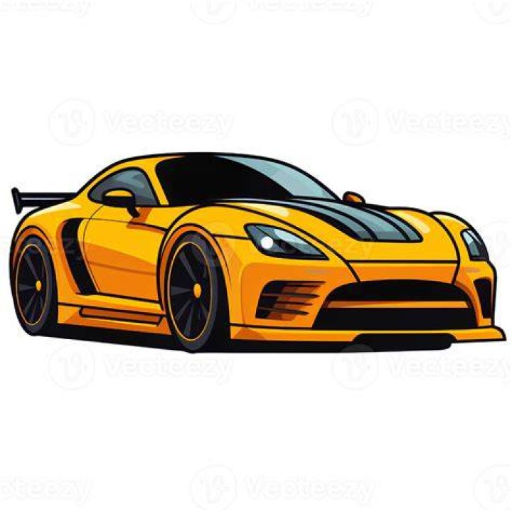 Classic sports car cartoon with funny driver Vector Image