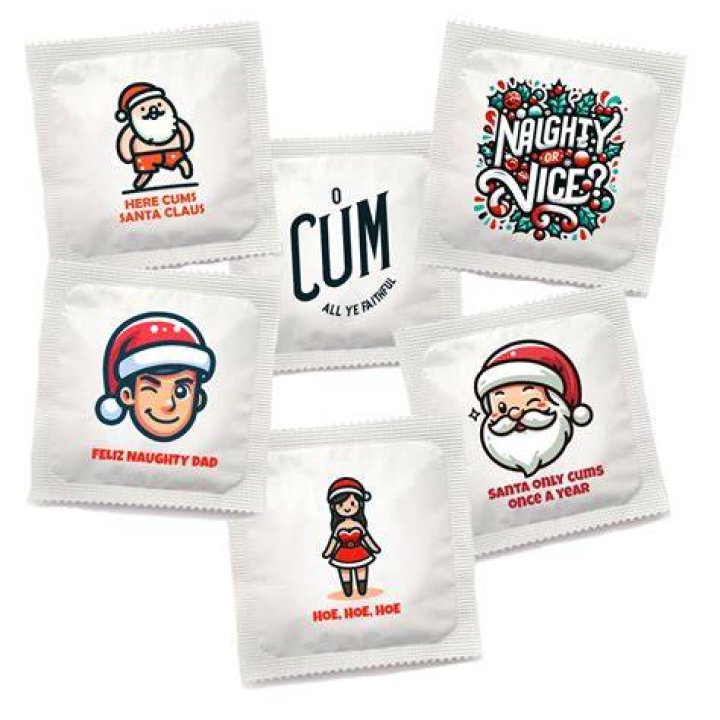 Custom Christmas and Holiday Condoms Individual Colored Etsy