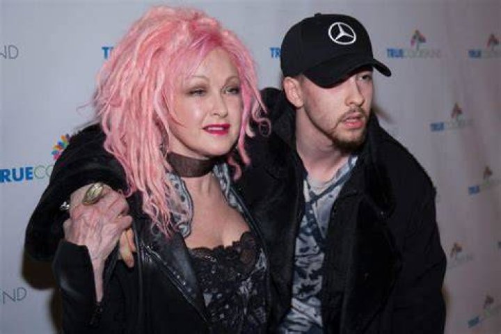 Cyndi Lauper and her son Dex (on the right) 2018