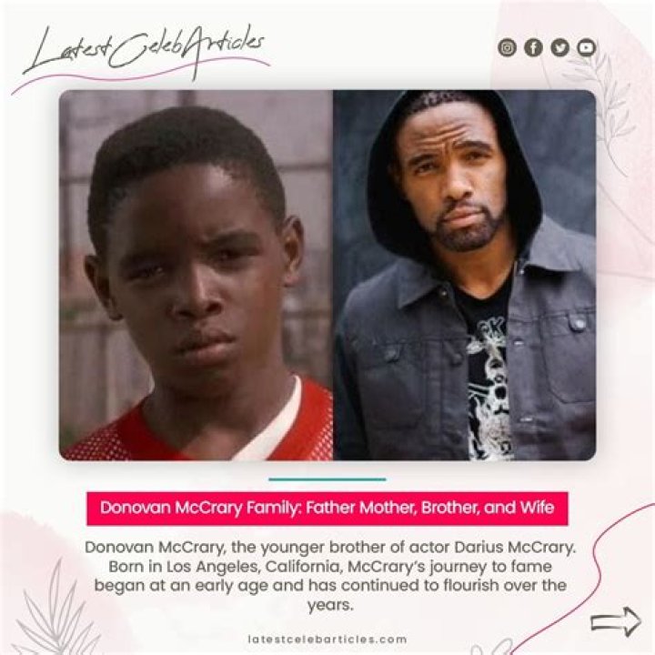Donovan McCrary Family Father Mother, Brother, and Wife