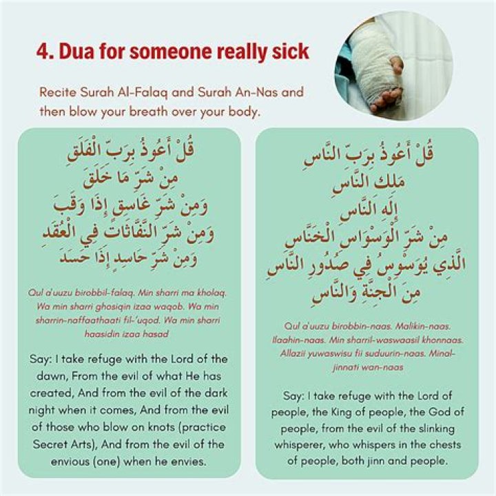 Duas for Sick Persons to Recite; via the Holy Quran Hadiths