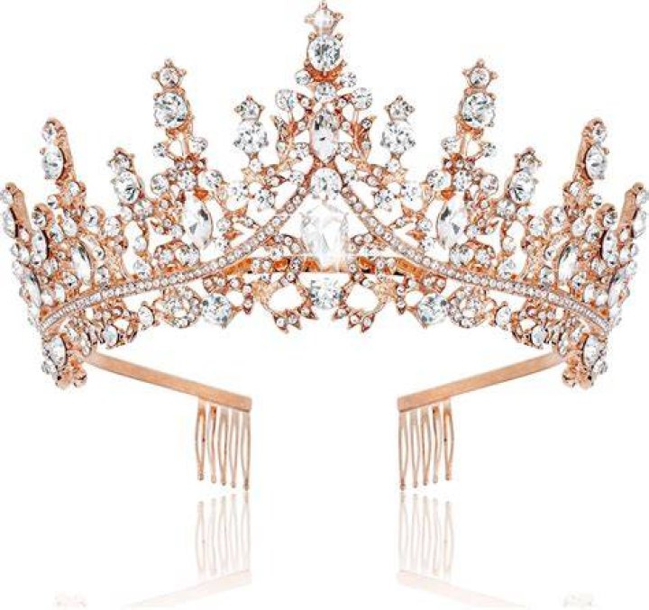 Fashion Rose Gold Princess Crown Wedding Rings in 2022 Crown wedding