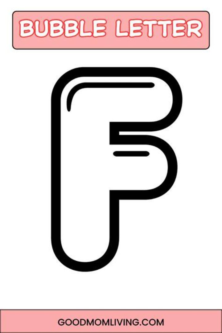 Free Printable Bubble Letter F Freebie Finding Mom