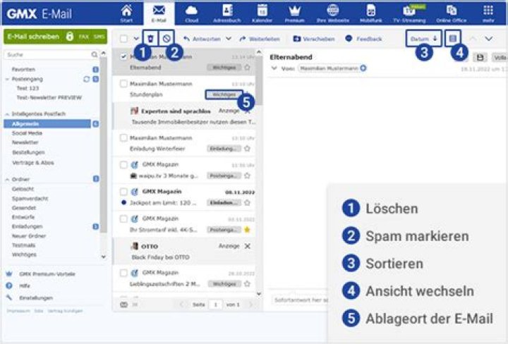 Gmx E Mail Zusatze Mails L&atilde;&para;Schen GMX HGY