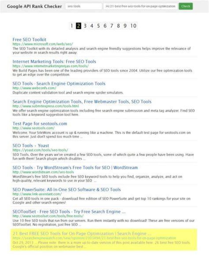Google API Based Rank Checker API Tools