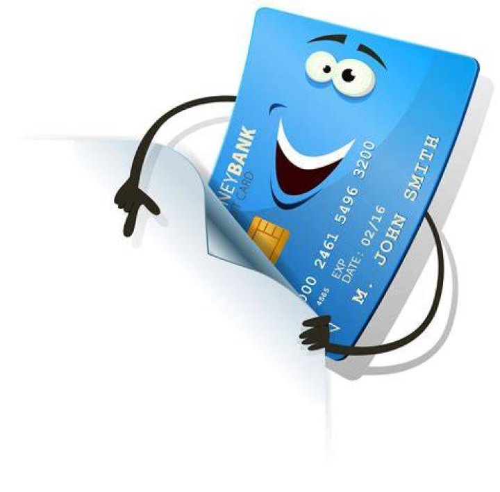 Happy credit card showing blank sign Royalty Free Vector