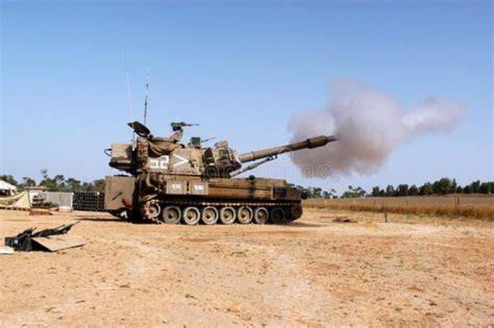 Israelische Haubitze Der Artillerie M109 Redaktionelles Foto Bild