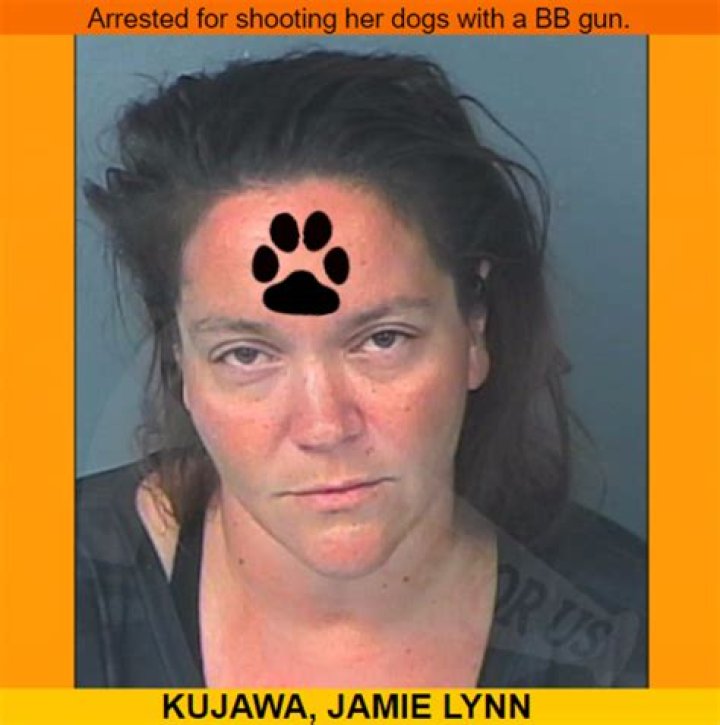 Jamie Lynn Kujawa es acusada de dispararle a sus perros con una pistola
