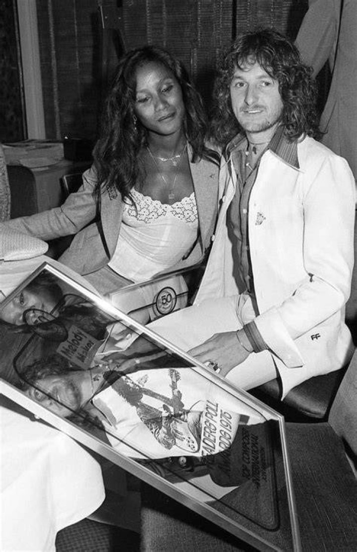 Jon Anderson with then wife Jennifer Baker (1976) Yes band