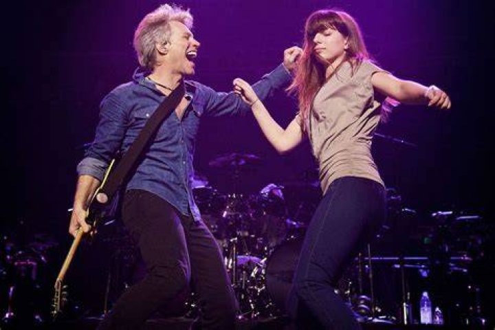Jon Bon Jovi Dances with Daughter Stephanie on Stage