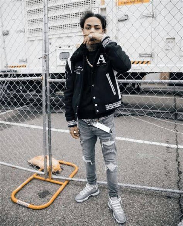 Kay Flock Black Varsity Bomber Jacket And Grey Sneakers Iconic