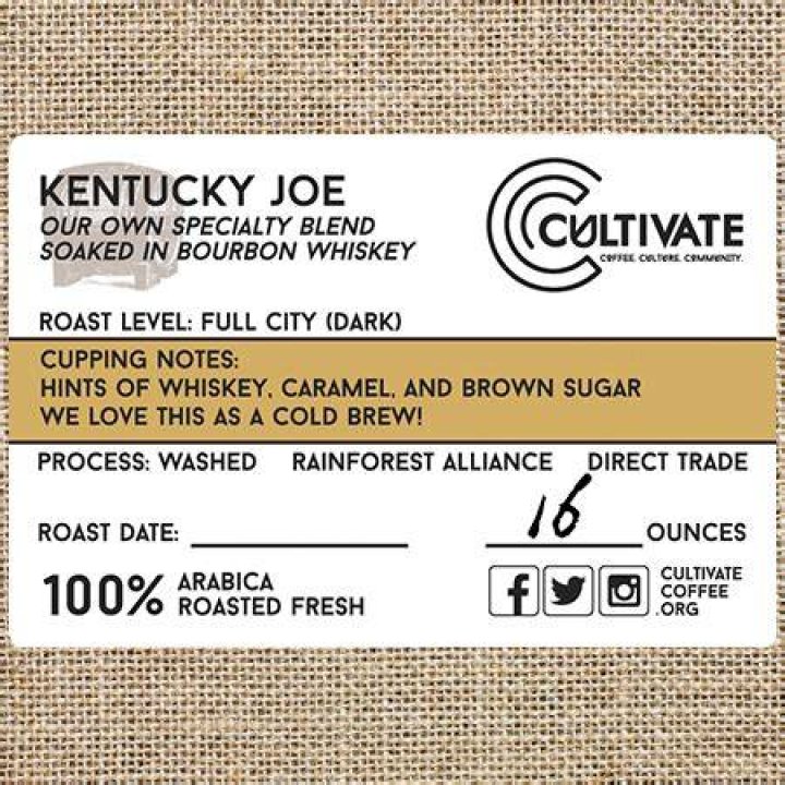 Kentucky Joe Bourbon Roast Cultivate Coffee. Culture. Community.