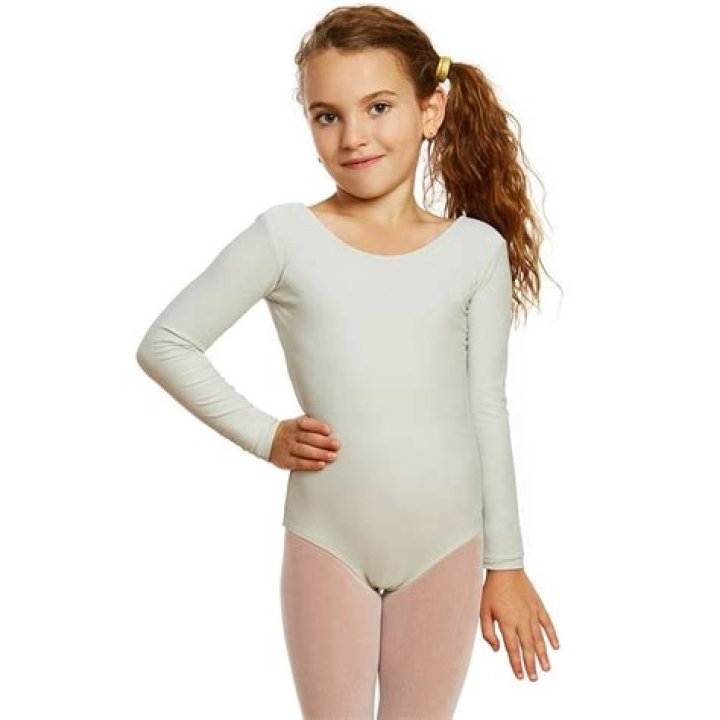 Leveret Leveret Girls Leotard Basic Long Sleeve Ballet Dance Leotard