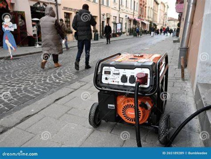 Lviv Ukraine Dec 2022 Electricity Generator Store Power Outage Russian