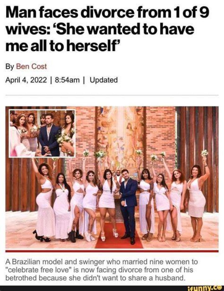 Man faces divorce from one of 9 wives tired of sharing