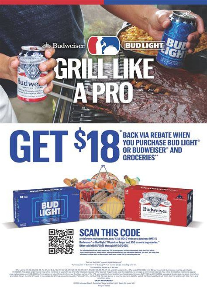Memorial Day Rebate: Enjoy Cold Budweiser With Savings