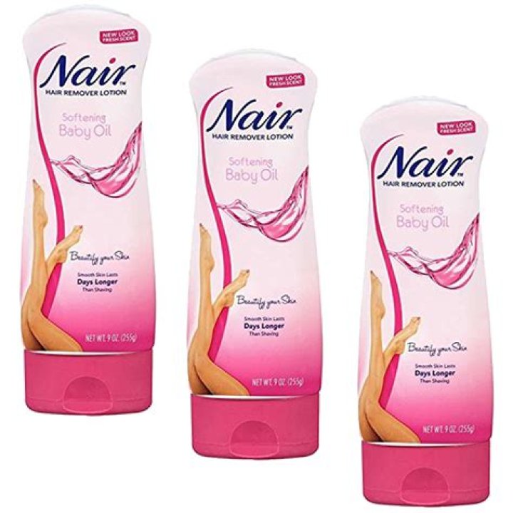Nair Hair Remover Lotion, For Legs & Body, Baby Oil, 9 oz (255 g