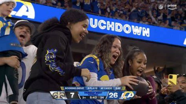 NFL fans in tears as Rams star Kyren Williams tosses touchdown ball to