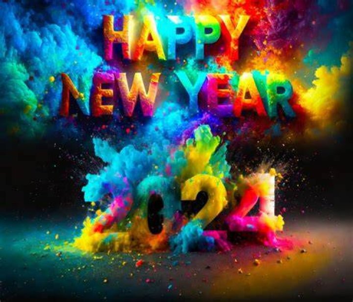 Nytt &aring;r, 2024, gratulationskort Gratis Stock Bild Public Domain Pictures