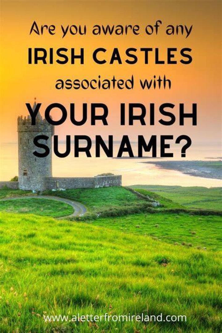 One Irish Castle and Many Irish Names A Letter from Ireland Irish