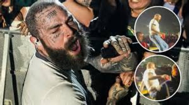 Post Malone Falls On Stage During Concert POPSUGAR Celebrity UK