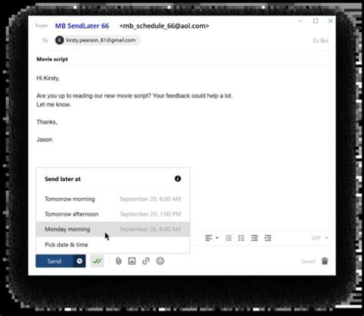 Schedule emails in your Ucsd.edu email account to ensure ontime