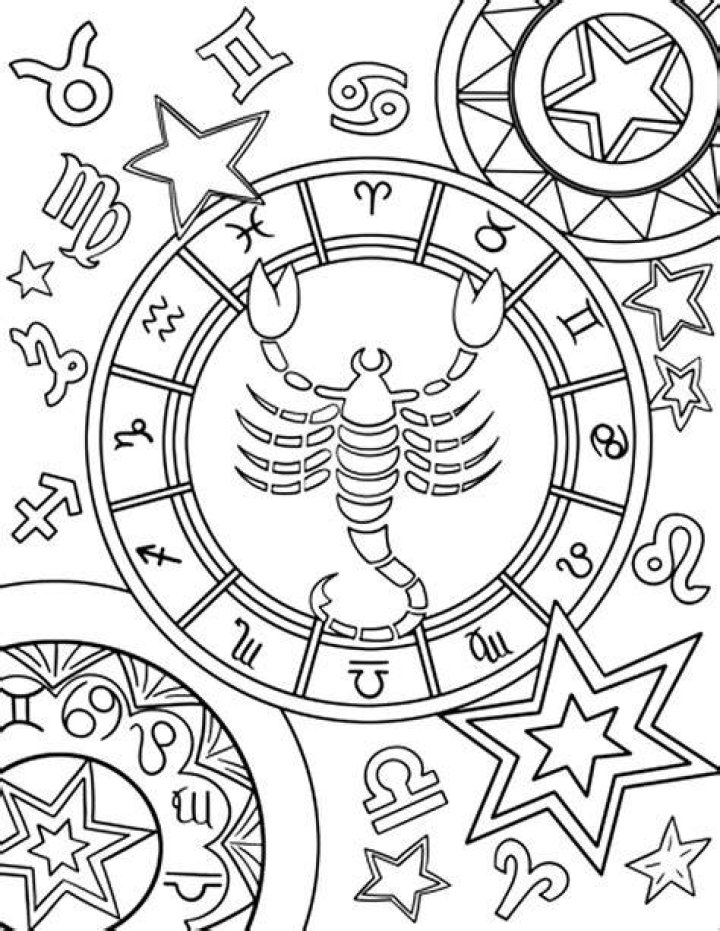Scorpio Zodiac Sign Image coloring page Download, Print or Color