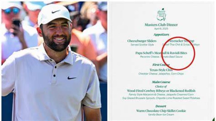 Scottie Scheffler unveils mouthwatering menu for annual Masters Club