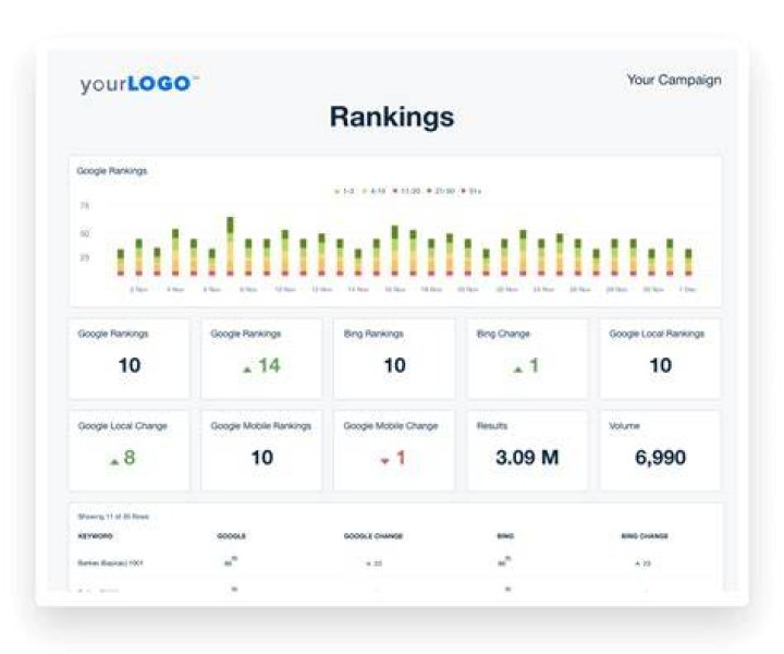 SEO Keyword Ranking Reports AgencyAnalytics