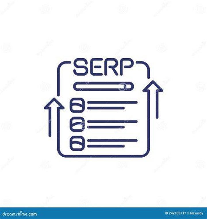 SERP line icon on white 6960170 Vector Art at Vecteezy