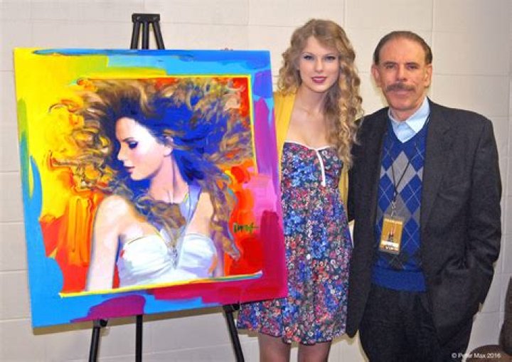 Taylor Swift & Peter Max Signed "Speak Now" 22x22 Painting Print