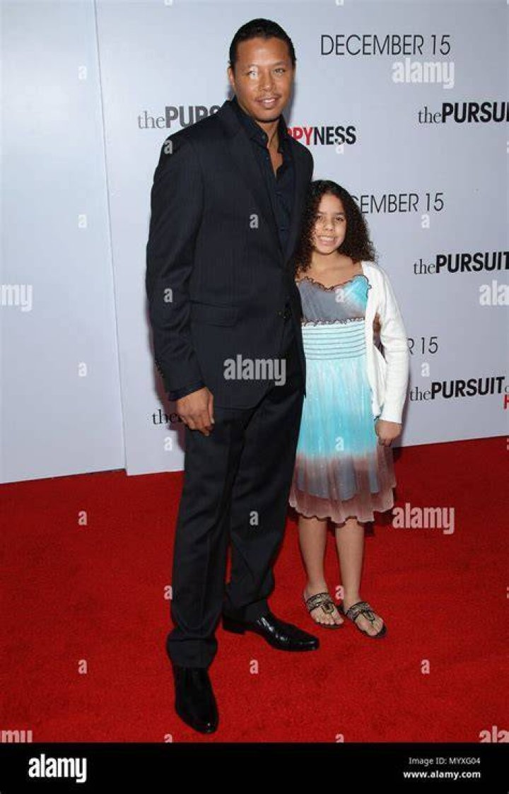 Terrence Howard and daughter arriving at the PURSUIT of Happiness