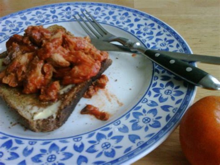Tinned Mackerel on wholemeal toast. Avocado on wholemeal toast. Side