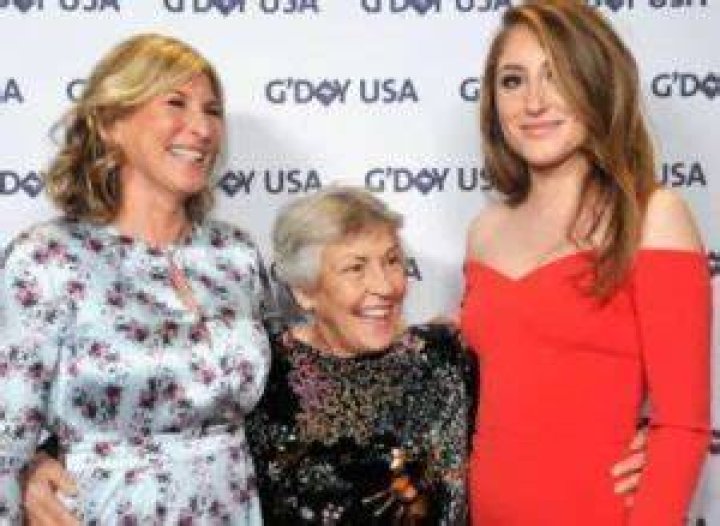 Traci Donat and Lily Donat attend the "I Am Woman" premiere during